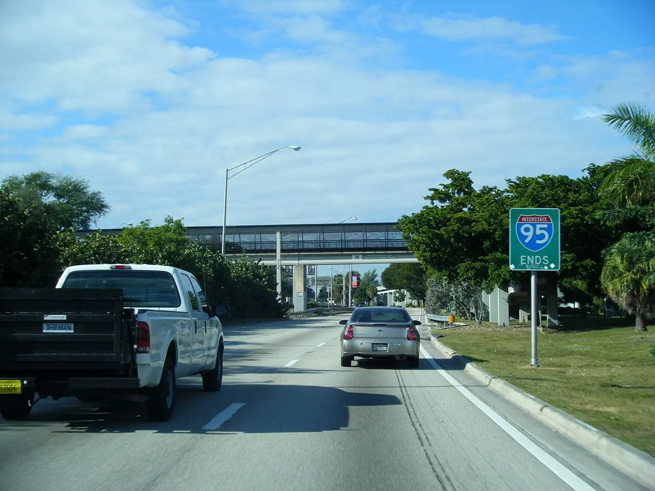 Cars on the road in Florida